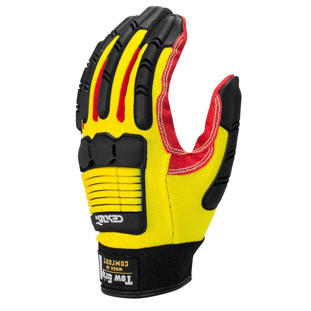 3XL Yellow Tow Grip SC Gloves - Hercitys