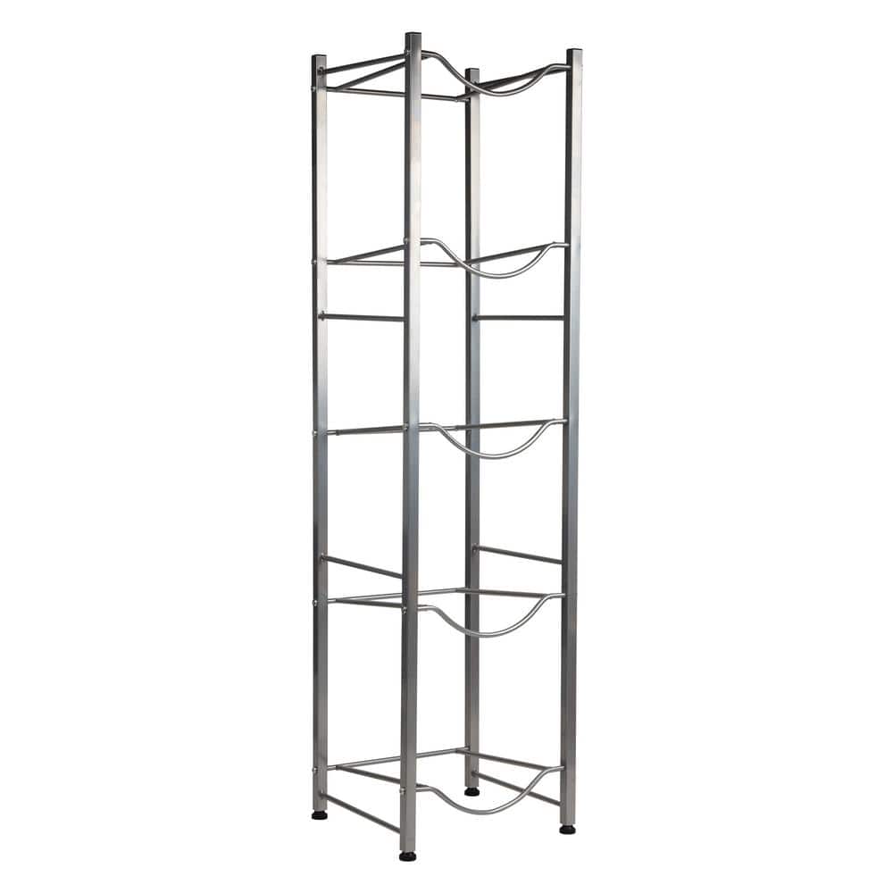 13.5 in. L x 13.5 in. W x 54 in. H 5 Gallon Water Jug Stand, Water Bottle Holder, Water Cooler Stand, Silver - Hercitys