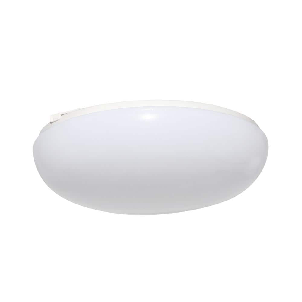 11 in. White LED Low-Profile Residential Round Flush Mount - Hercitys