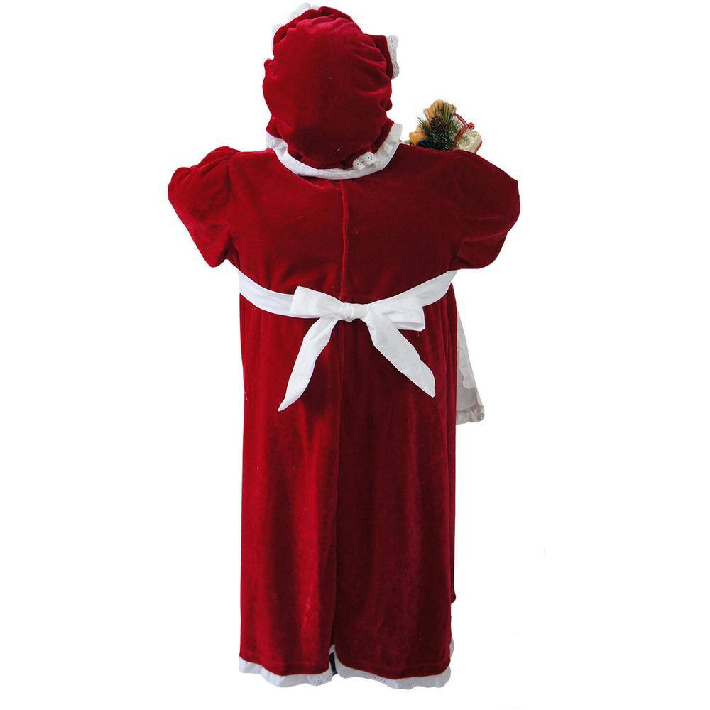36 in. Christmas Music and Motion Mrs. Claus with Apron - Hercitys