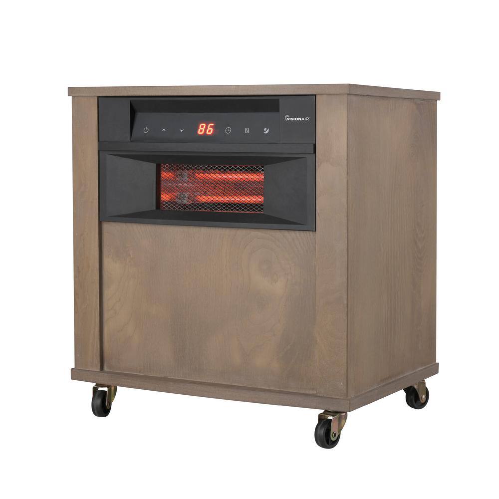 18 in. 1000-Volt/1500-Watt Digital 6-Tube Infrared Heater with Remote - Hercitys