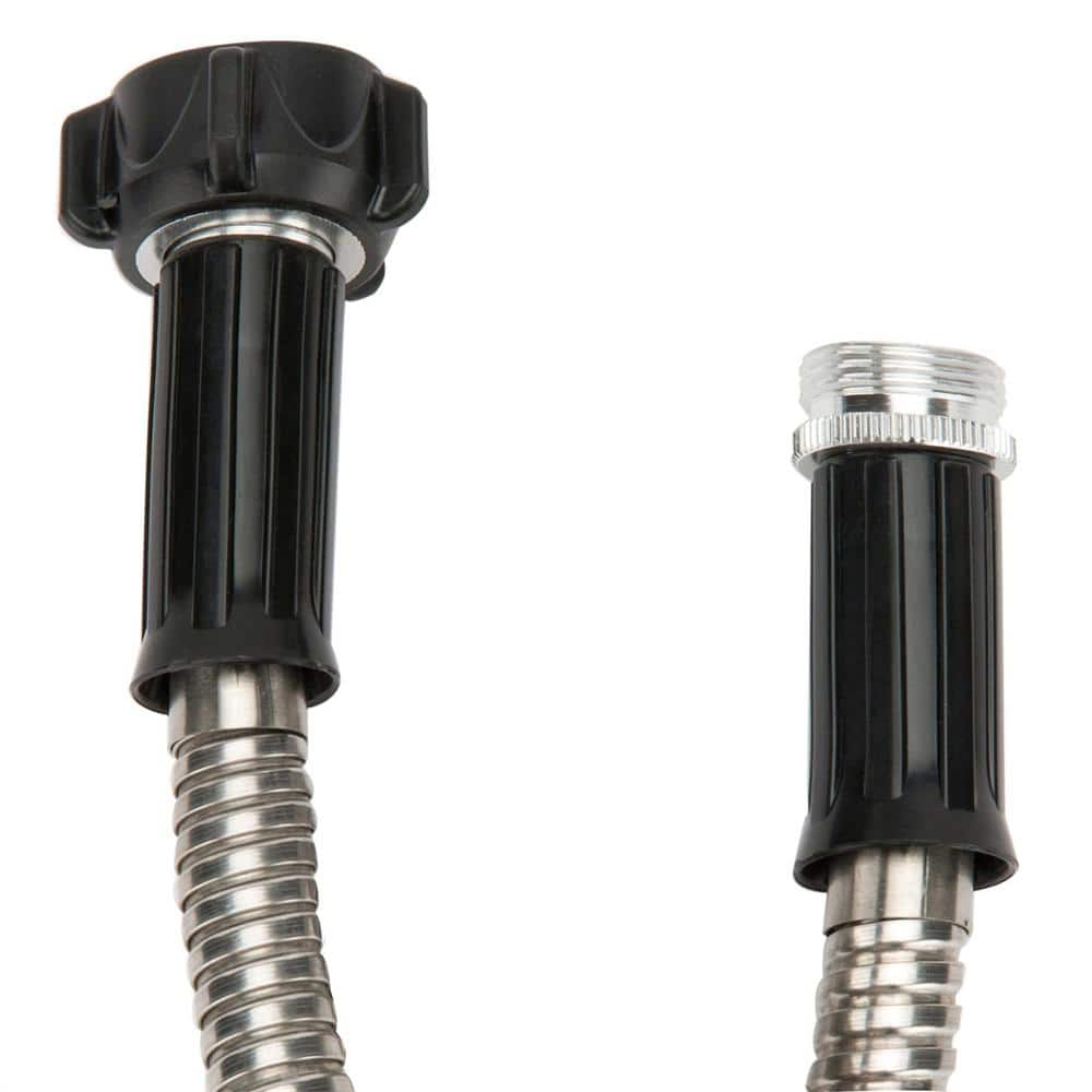 5/8 in. Dia. x 15 ft. Heavy Duty 304 Stainless Steel Water Garden Hose with Female to Male Connector - Hercitys