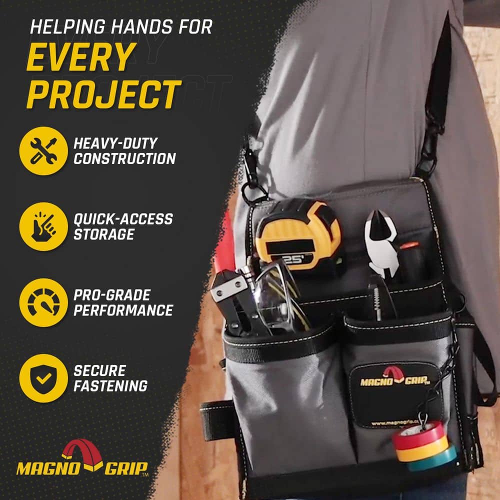 20-Pocket Electricians Pouch with Padded Shoulder Strap - Hercitys