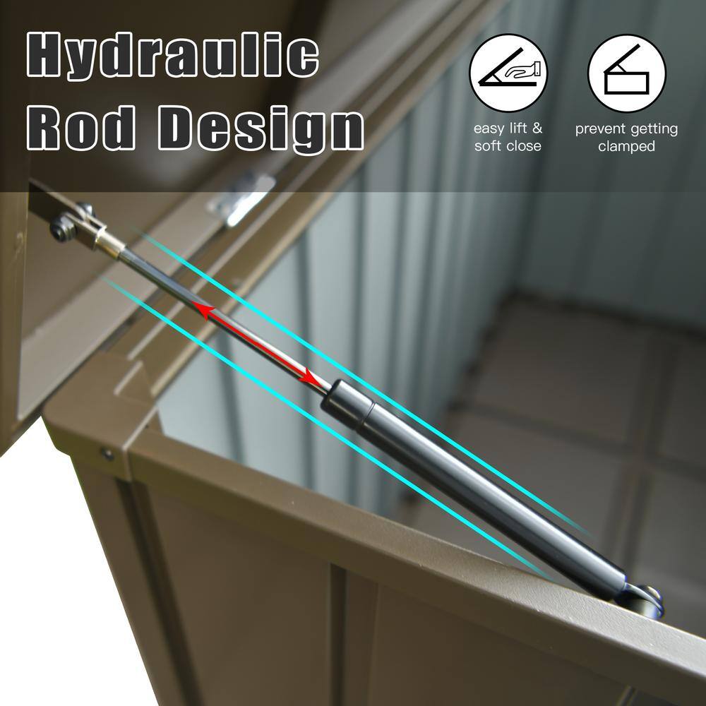 150 Gal. Dark Brown Galvanized Steel Deck Box - Hercitys