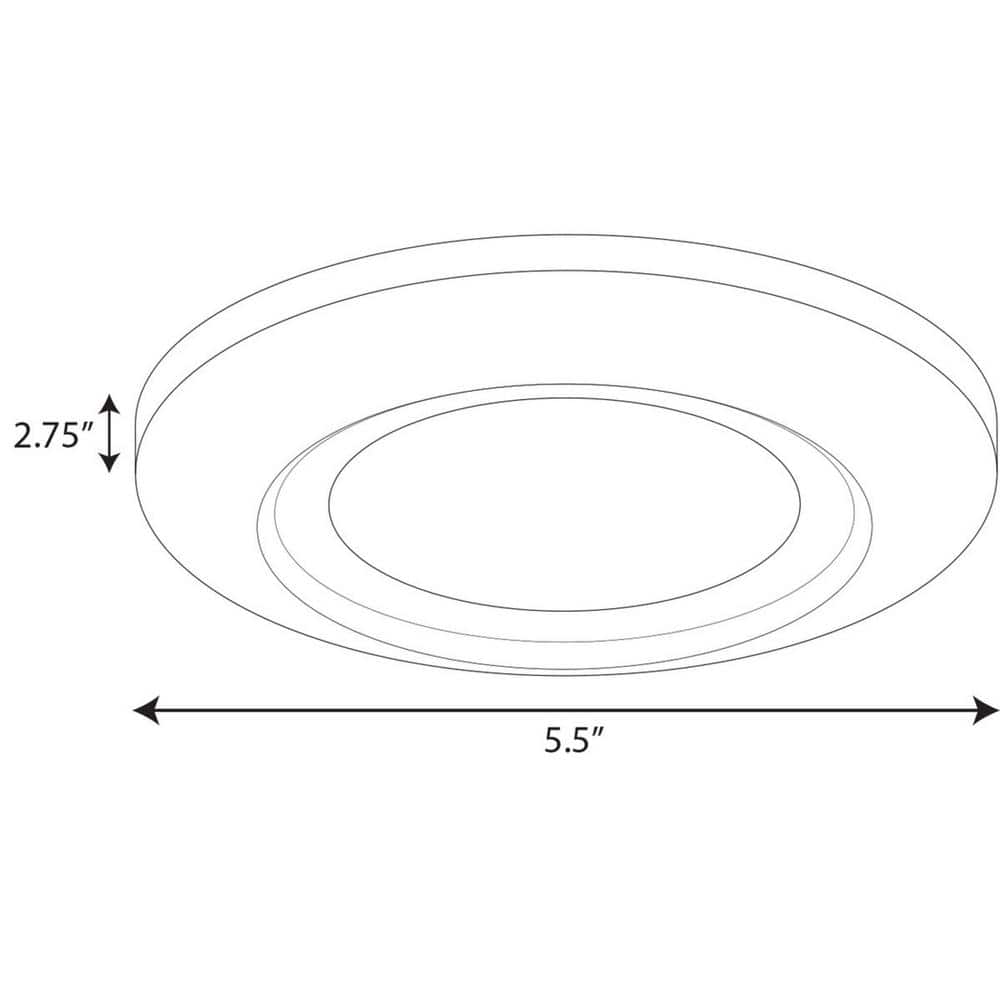 5.5 in. Surface Mount Collection 12-Watt Antique Bronze Integrated LED Flush Mount - Hercitys