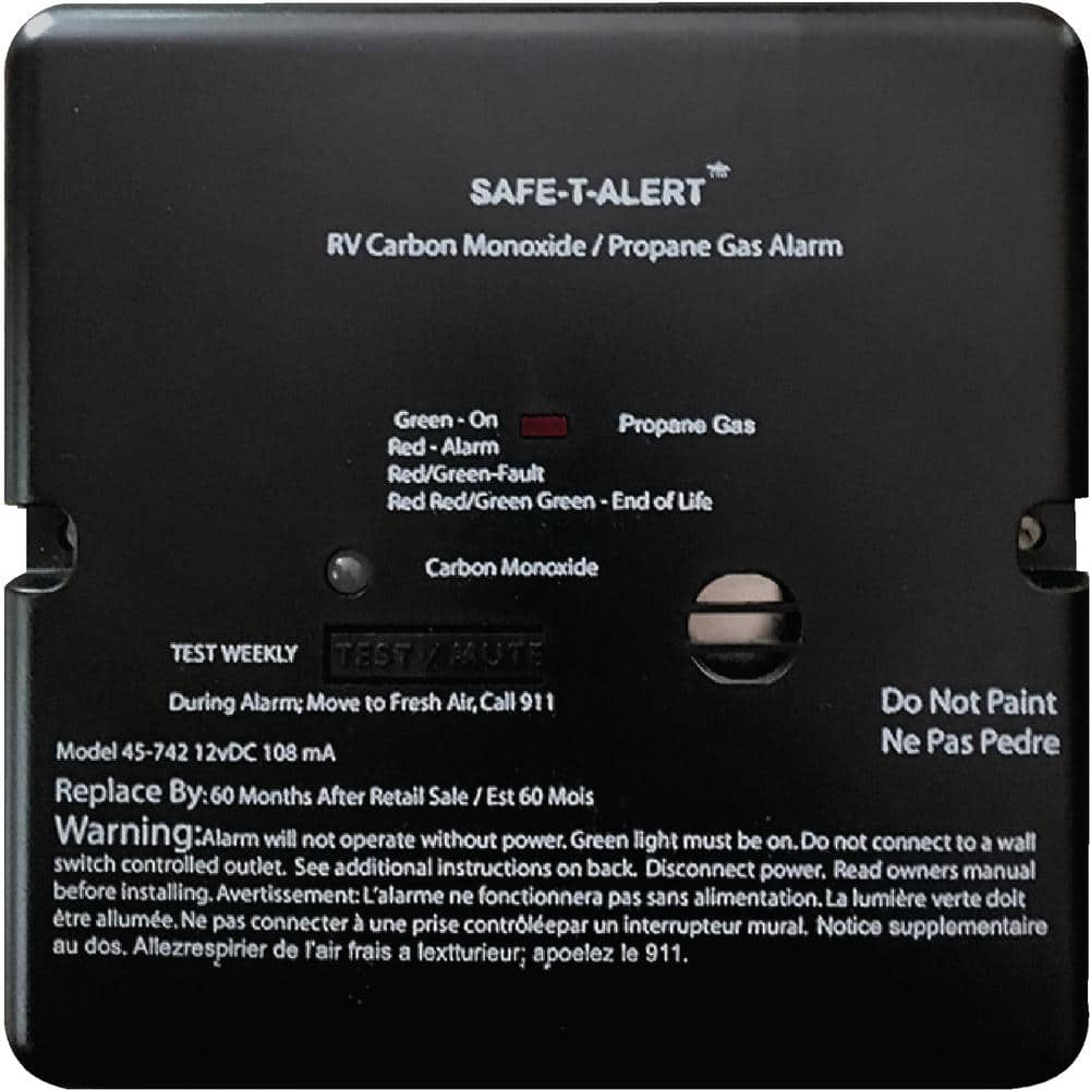 45 Series Safe-T-Alert Dual Carbon Monoxide/Propane Alarm in Black - Hercitys