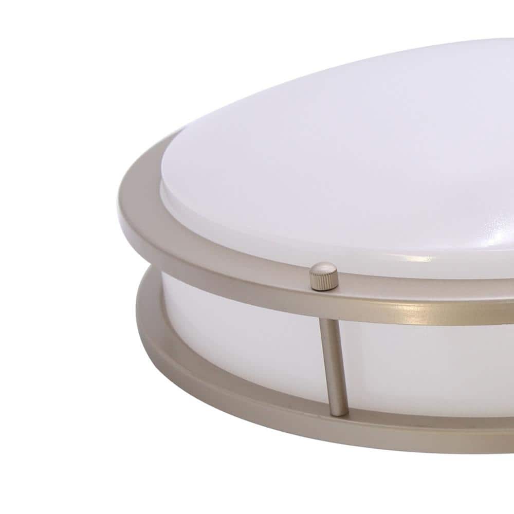 14 in. Silver Dimmable CCT Integrated LED Flush Mount Ceiling Light Fixture - Hercitys