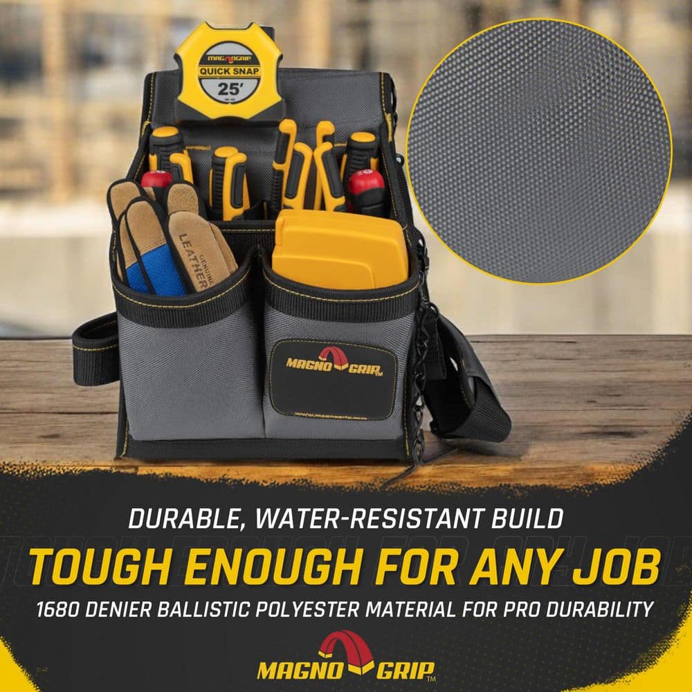 20-Pocket Electricians Pouch with Padded Shoulder Strap - Hercitys