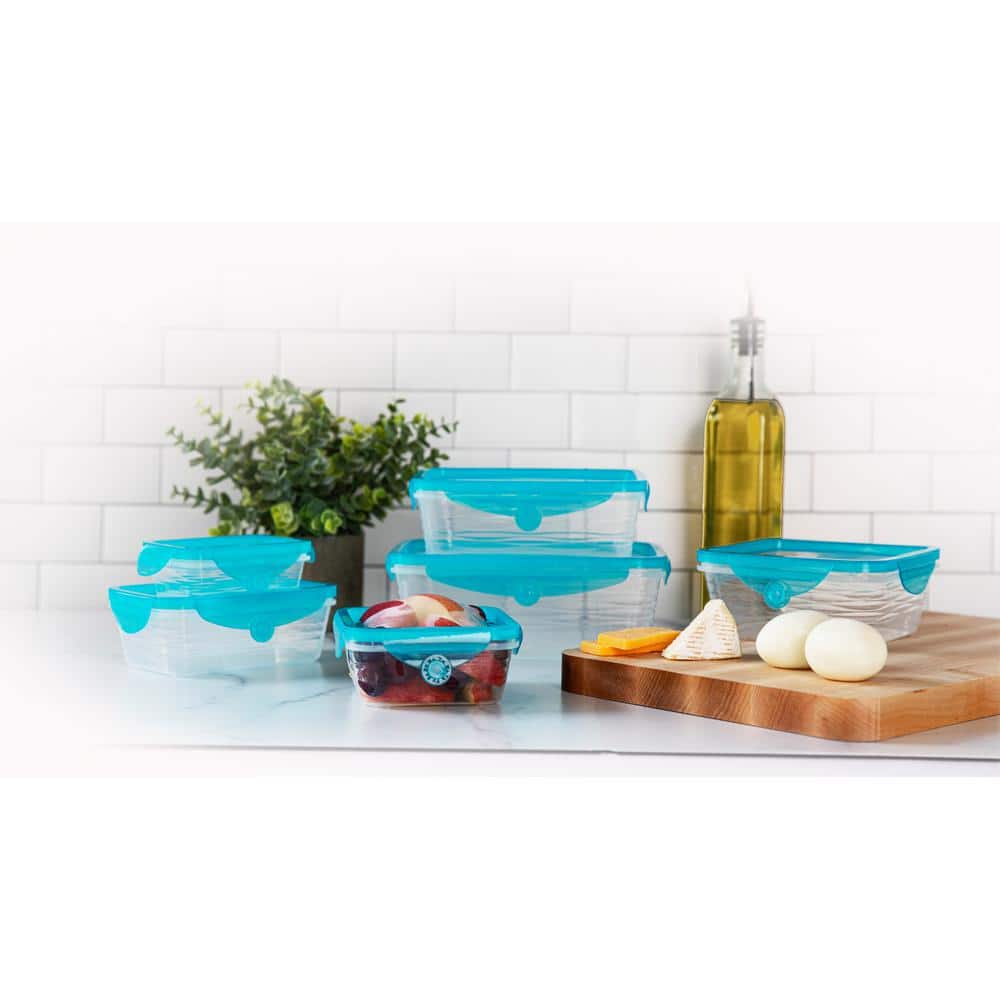 12-Piece Stretch and Fresh Stretchable Silicone Air-Tight Food Storage Container Set - Hercitys