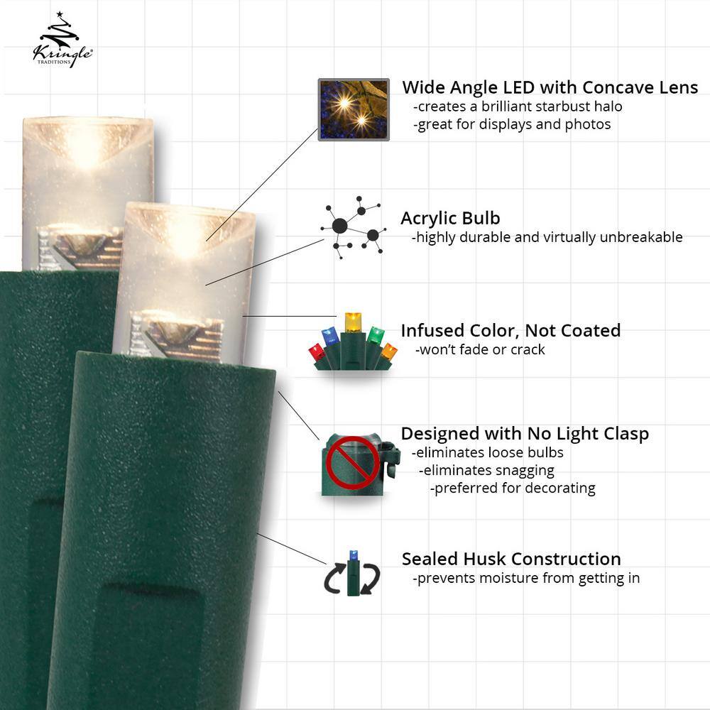 17 ft. 50-Light Green 5 mm LED Mini Light Set - Hercitys