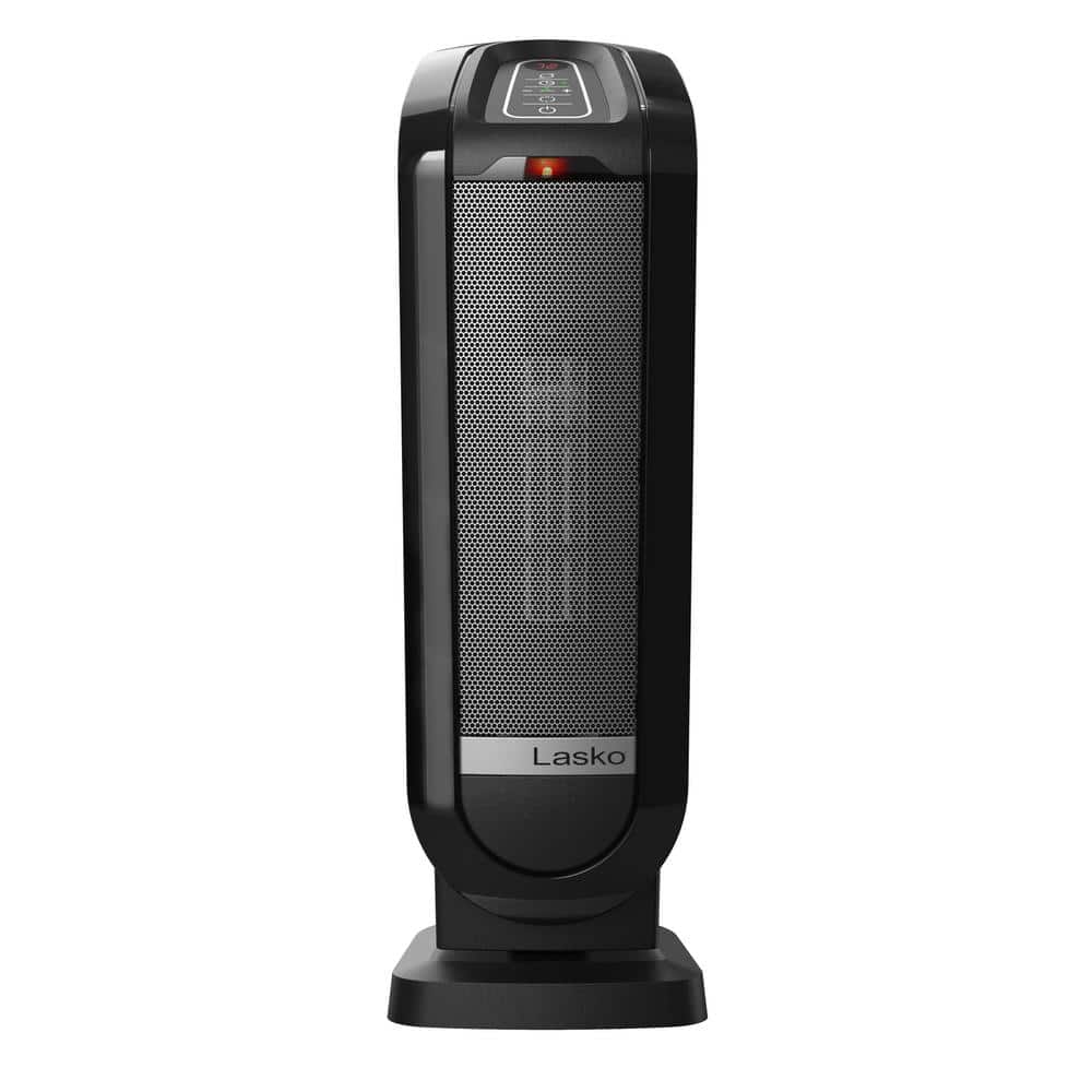 1500W 22 in. Black Electric Tower Oscillating Ceramic Space Heater with Digital Display, Timer and Remote Control - Hercitys