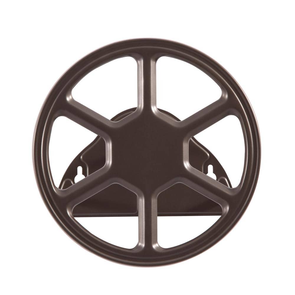 125 ft. Black Steel Durable Wall Mounted Garden Hose Reel - Hercitys