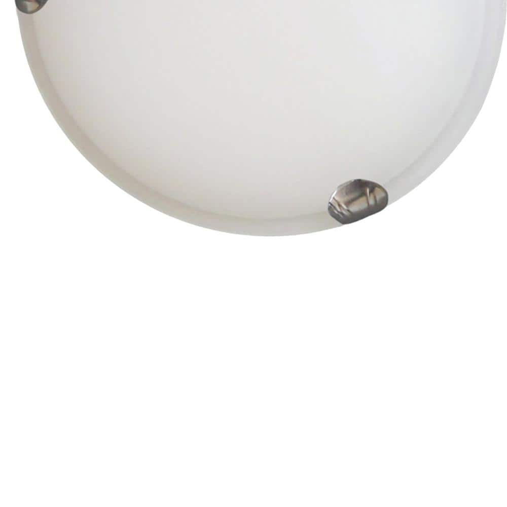 2-Light Satin Steel Flush Mount - Hercitys