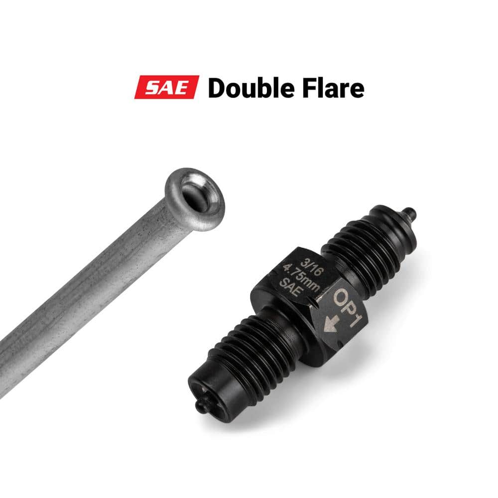 3/16 in. Dual Head Flaring Tool, 4.75 mm ISO/DIN Bubble Flare and 3/16 in. SAE Double Flare - Hercitys