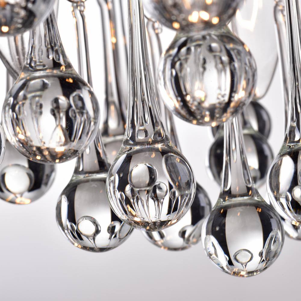 11.8 in 4-Light Chrome Flush Mount - Hercitys