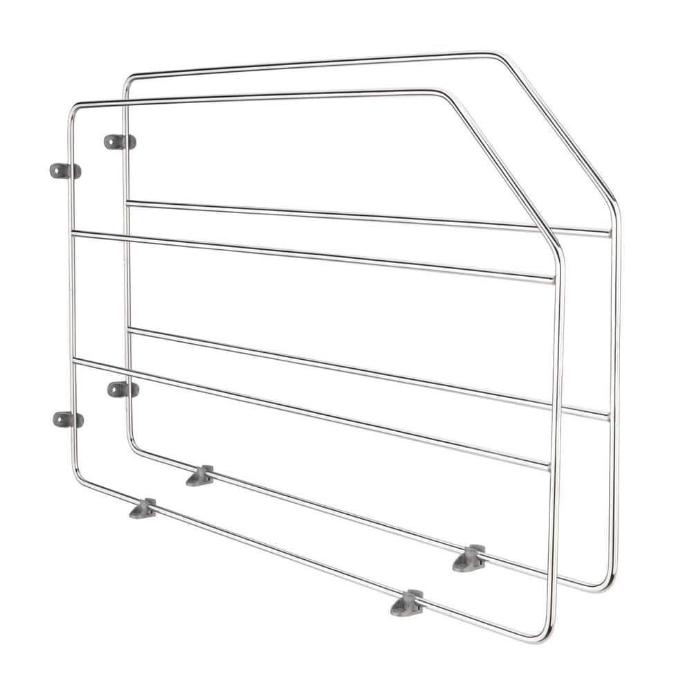 0.75 in. W x 19.66 in. D x 12 in. H Kitchen Cabinet Storage Baking Sheet Organizer, Chrome - Hercitys