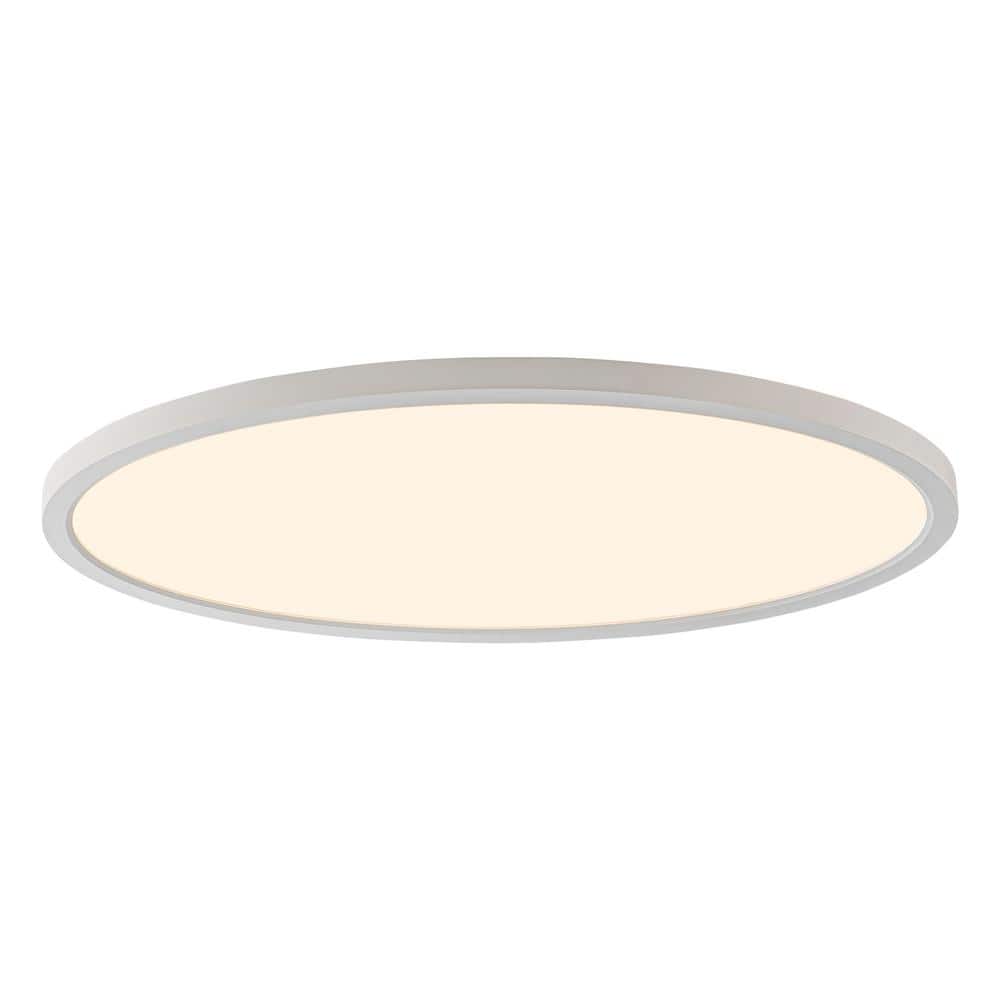 32 in. White Modern Dimmable LED Ceiling Light Flush Mount with Selectable 2700K/3000K/3500K/4000K/5000K(1-Pack) - Hercitys