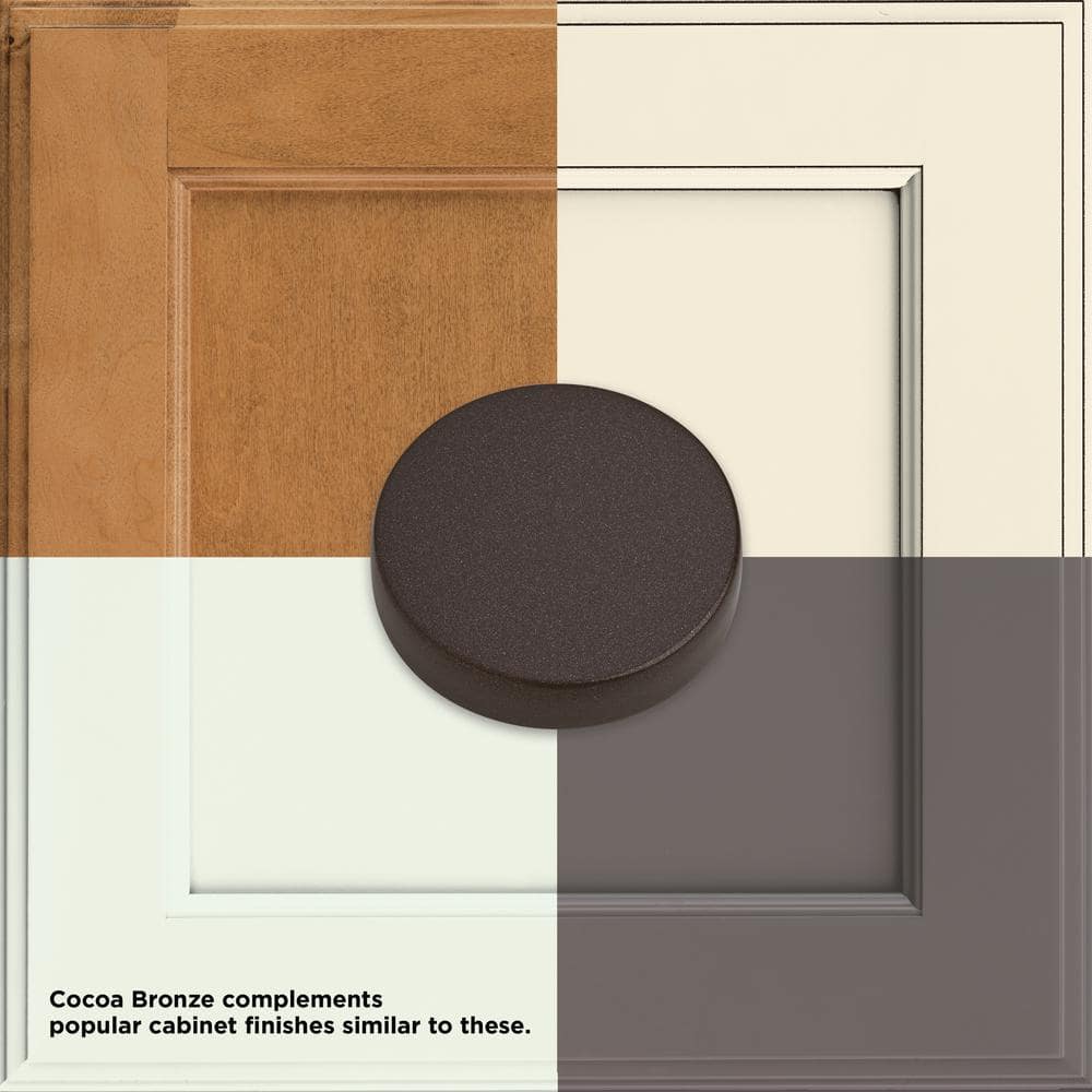 10-Pack Mandara 1-1/4in. (32 mm) Classic Cocoa Bronze Square Cabinet Knobs - Hercitys