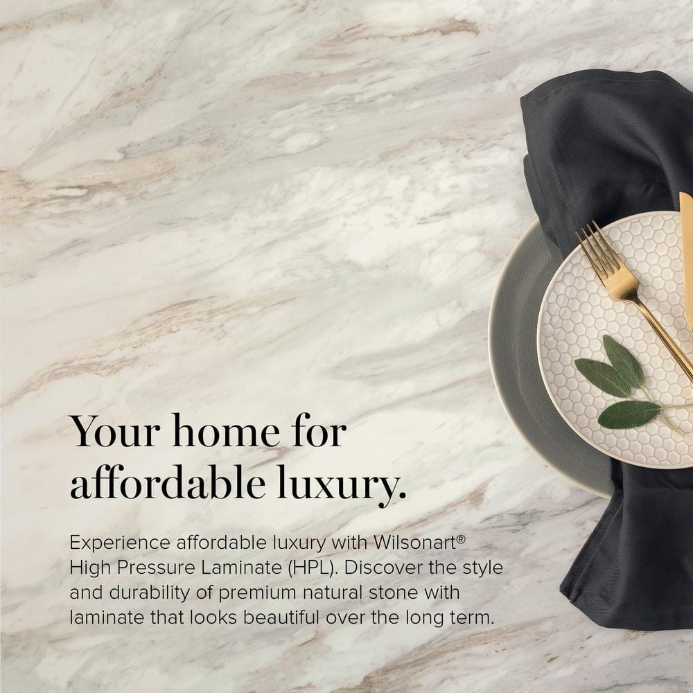 5 ft. x 12 ft. Laminate Sheet in Drama Marble with Premium Textured Gloss Finish - Hercitys