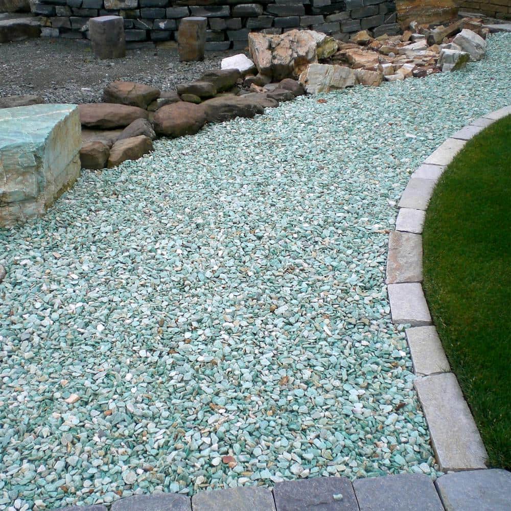0.25 cu. ft. 3/8 in. Oro Verde Bagged Landscape Rock and Pebble for Gardening, Landscaping, Driveways and Walkways - Hercitys