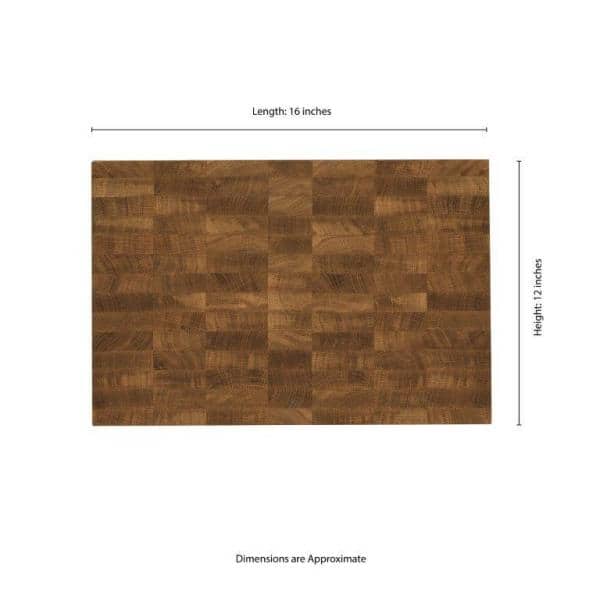 16 in. L x 12 in. W x 1.25 in. Thick End Grain Acacia Reversible Cutting Board - Hercitys