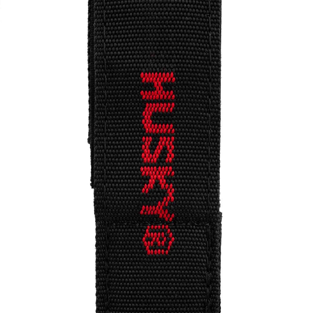 24 in. Heavy-Duty Hanging Carabiner Strap Zinc-Plated Steel with Quick-Release Hook and Loop Fastening in Black (2-Pack) - Hercitys