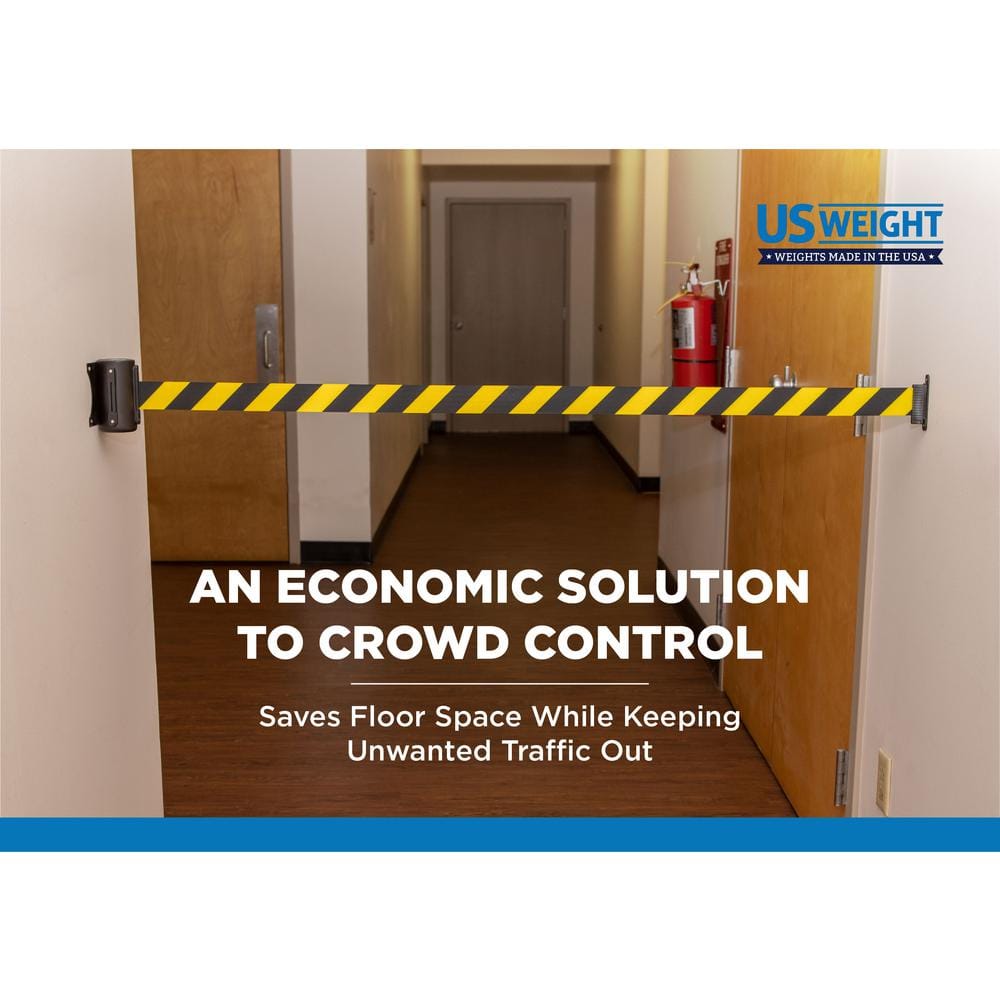 13 ft. US Weight Wall Mount with Caution Retractable Belt - Hercitys