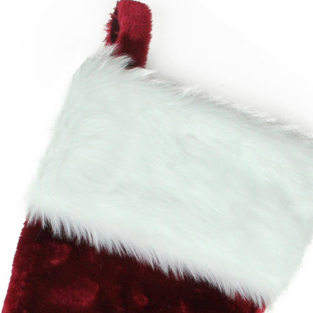 20 in. Red Traditional Christmas Stocking - Hercitys
