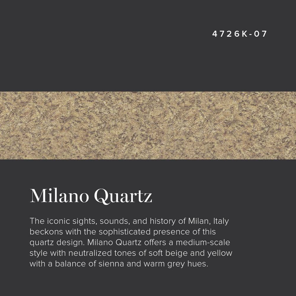 5 ft. x 10 ft. Laminate Sheet in Milano Quartz with Premium Quarry Finish - Hercitys