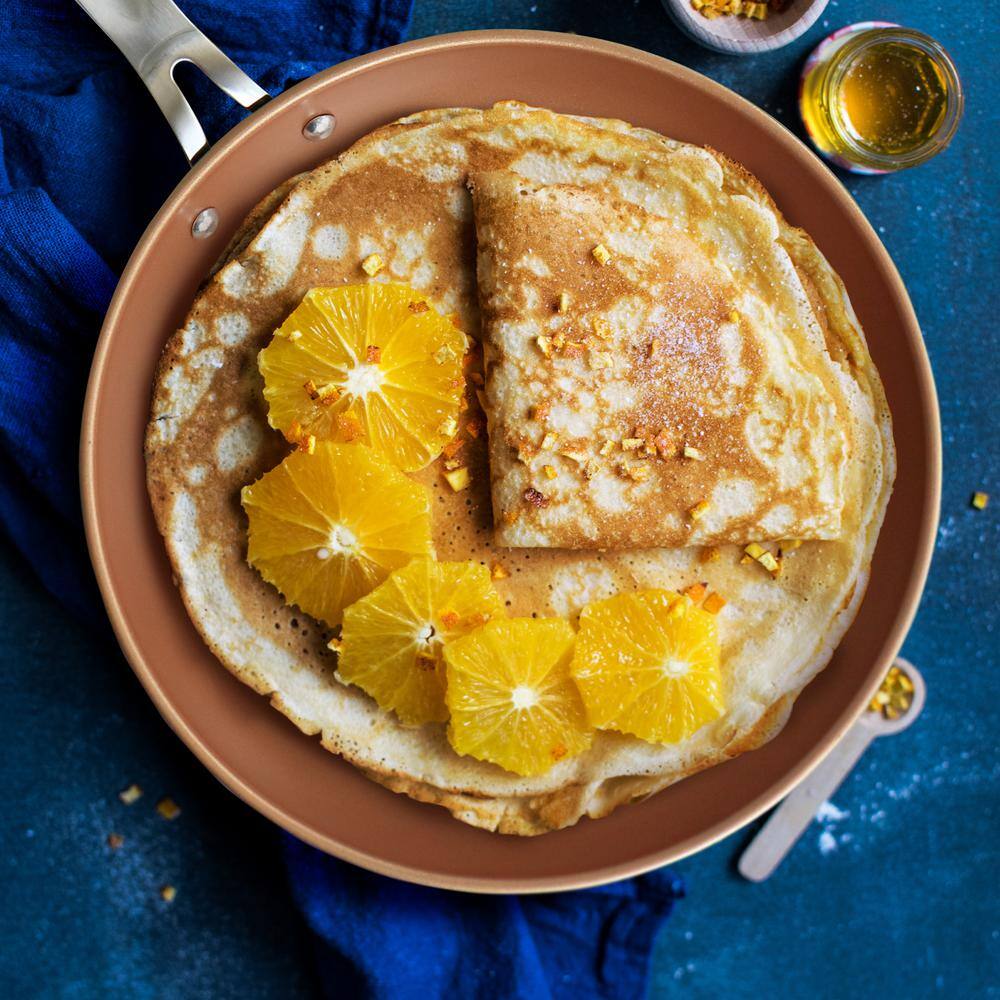 2-Piece Nonstick Carbon Steel Frying Pan Set in Copper - Hercitys