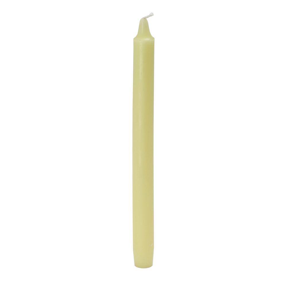 10 in. Ivory Straight Taper Candles (12-Set) - Hercitys