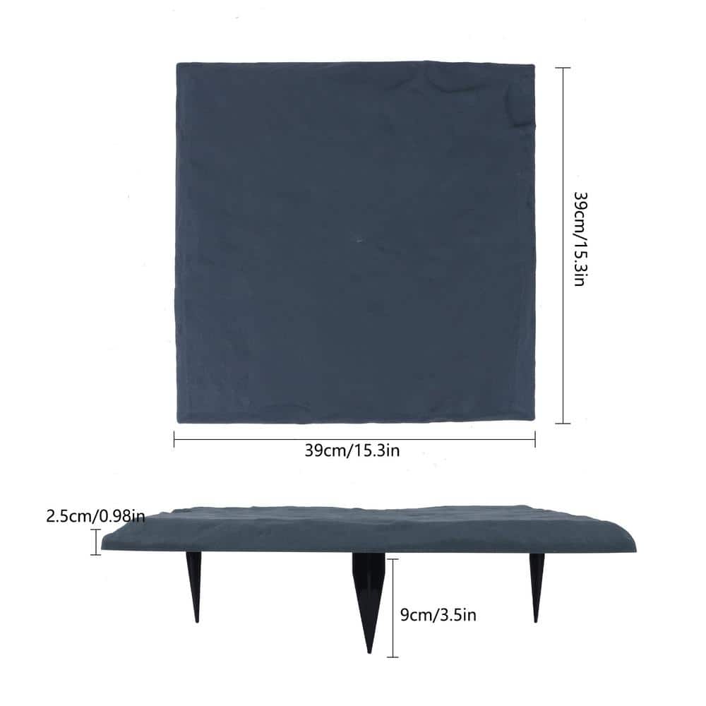 15.98 in. x 15.98 in. x 4.49 in. Square Grey Solid Weatherproof Plastic Set Paver 4-Pieces 1.5 sq. ft. - Hercitys