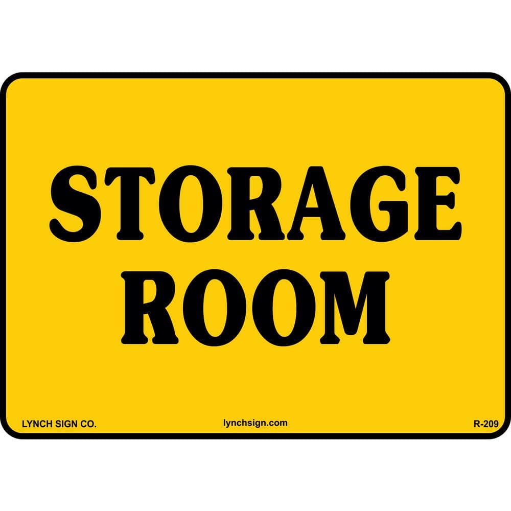 14 in. x 10 in. Storage Room Sign Printed on More Durable, Thicker, Longer Lasting Styrene Plastic - Hercitys