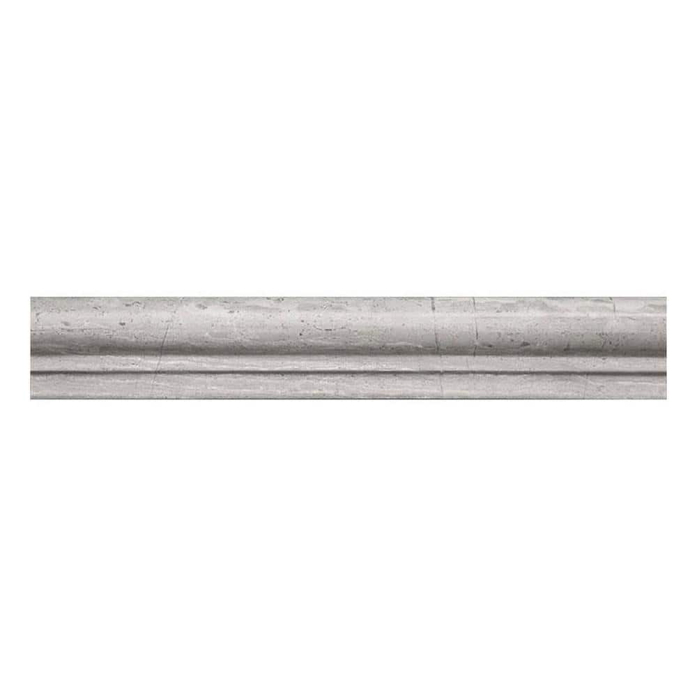 10 pack 2-in W x 12-in L Marble Polished Chair Rail Tile Trim (1.667 Sq ft/case) - Hercitys