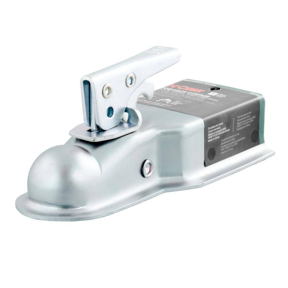 1-7/8″ Straight-Tongue Coupler with Posi-Lock (3″ Channel, 2,000 lbs., Zinc) - Hercitys