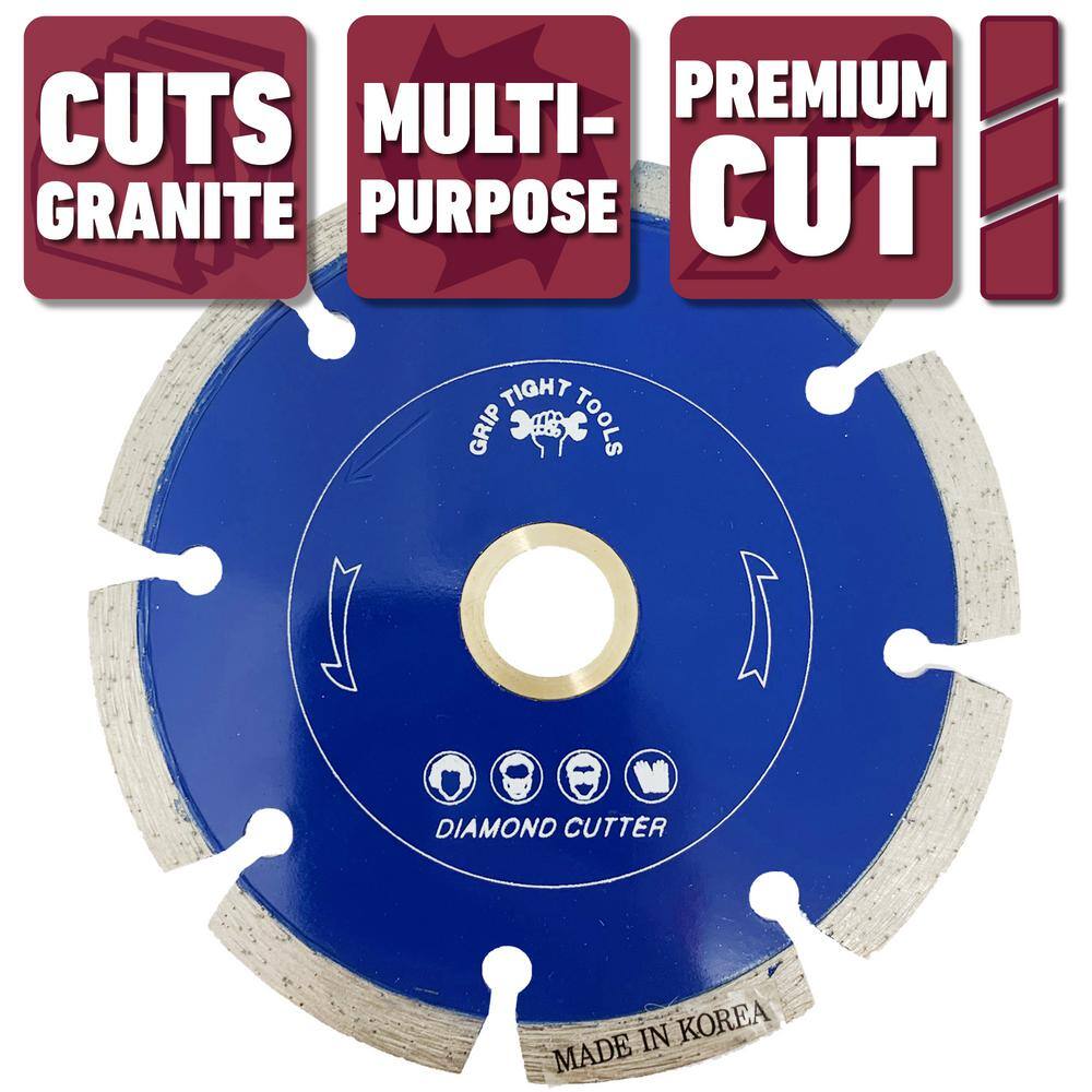 4-1/2 in. Premium Segmented Cut General Purpose Diamond Blade, Cuts Granite, Marble, Concrete, Stone, Brick and Masonry - Hercitys