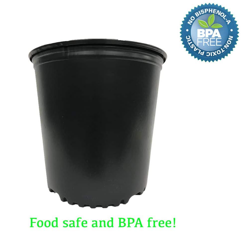 2 Gal. Black Plastic Nursery Pots (24-Pack) - Hercitys