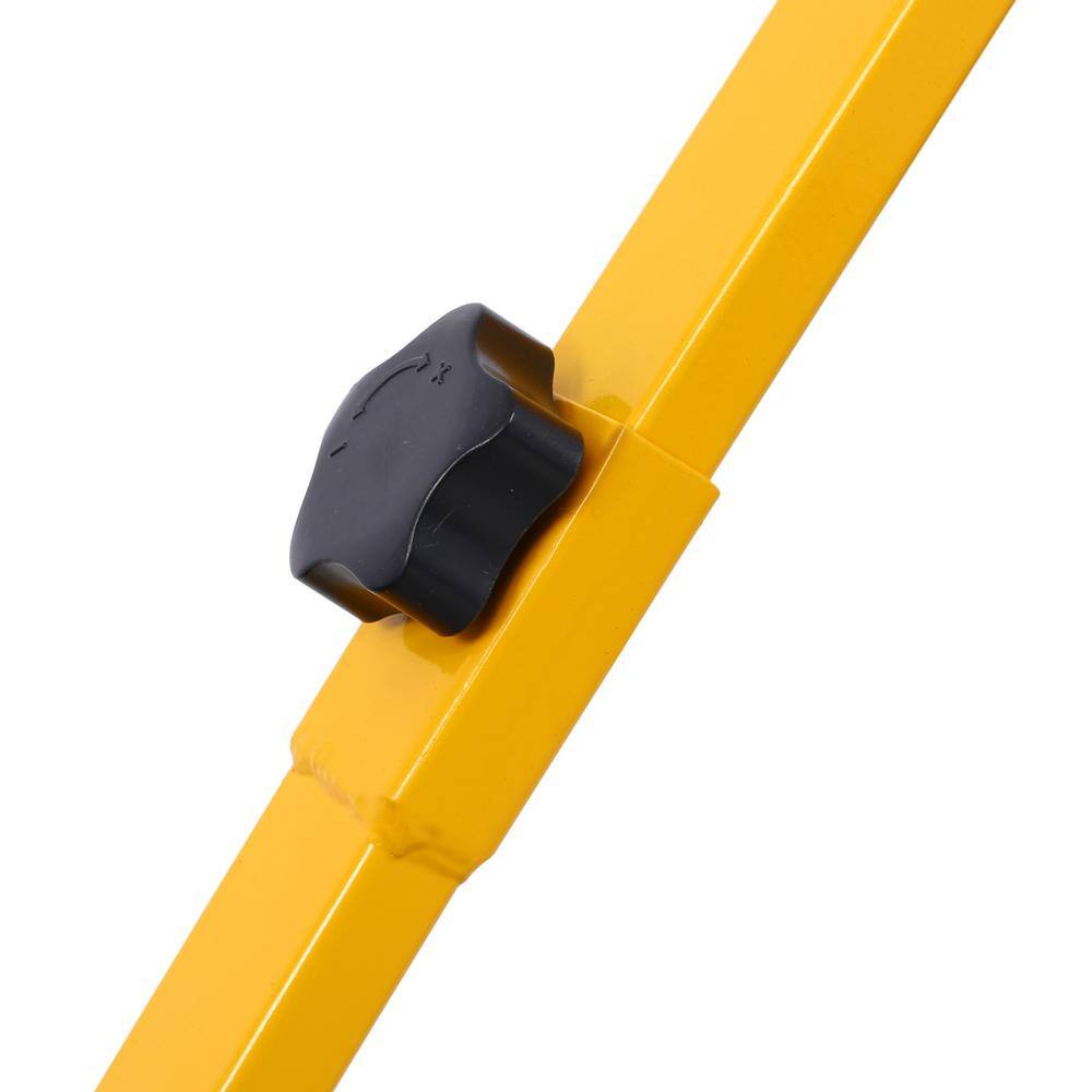 39 in. Rubber Handle Steel Snow Shovel with Wheels, Snow Pusher and Cushioned Adjustable Angle Handle, Yellow - Hercitys