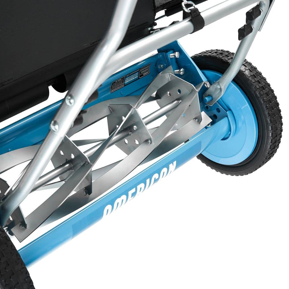 18 in. 5-Blade Manual Walk Behind Reel Lawn Mower Includes Grass Catcher - Hercitys