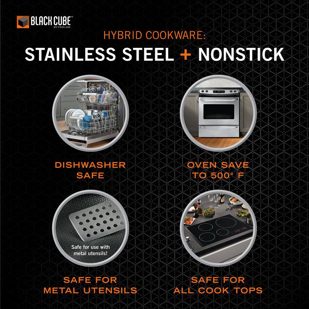 12.5 in. Hybrid Quick Release Wok in Stainless Steel - Hercitys