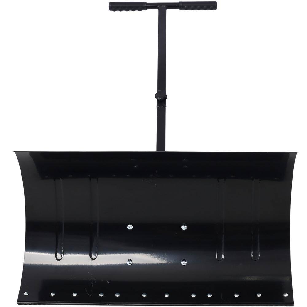 40 in. Metal Handle Bi-Metal Snow Shovel in Black - Hercitys