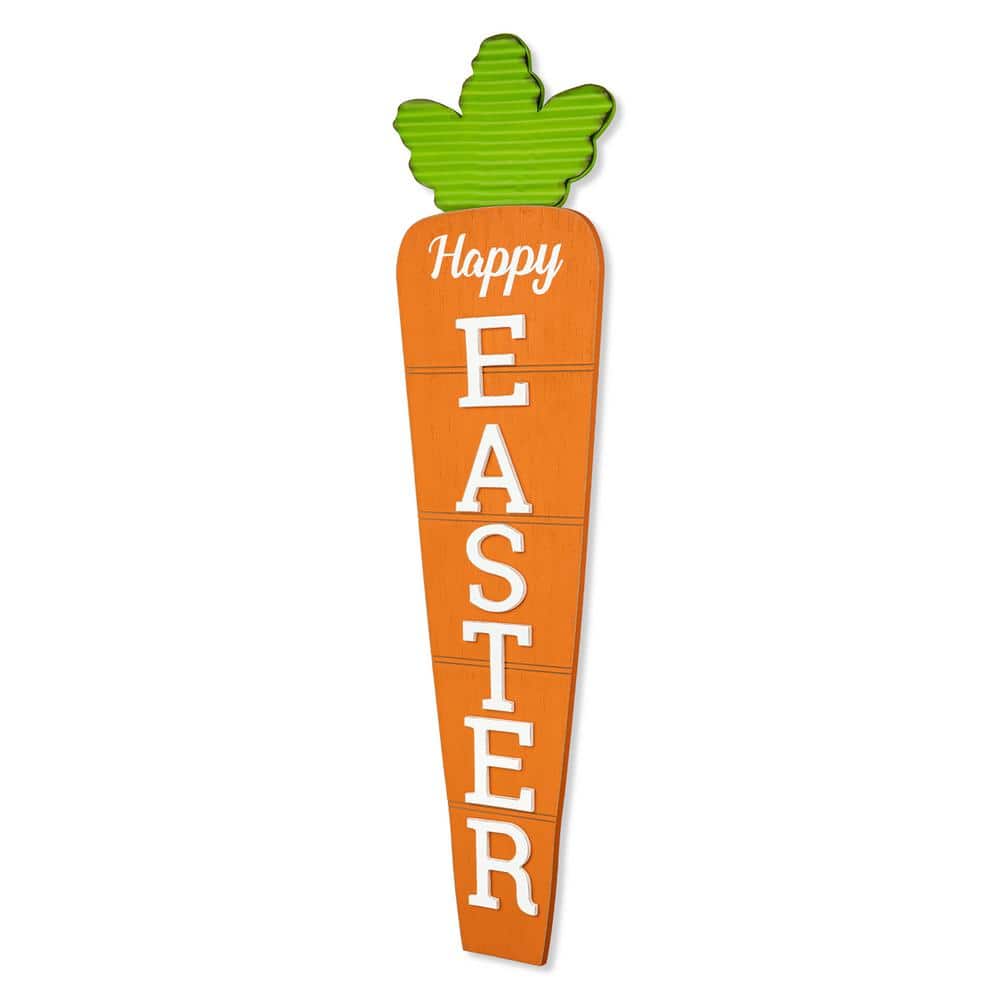 41.5 in. H Easter Wooden and Metal Carrot Porch Décor - Hercitys