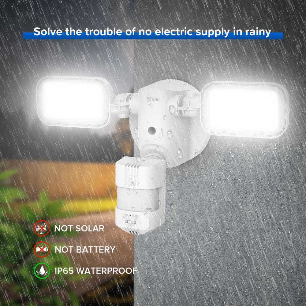 1,000-Watt Equivalent 10,000-Lumens 180° White Dusk to Dawn Motion Sensing Integrated LED Flood Light 5000K - Hercitys