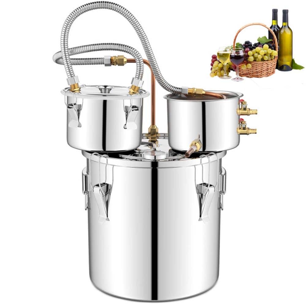 5 gal. 22L Silver Home Water Distiller for DIY Whisky - Hercitys