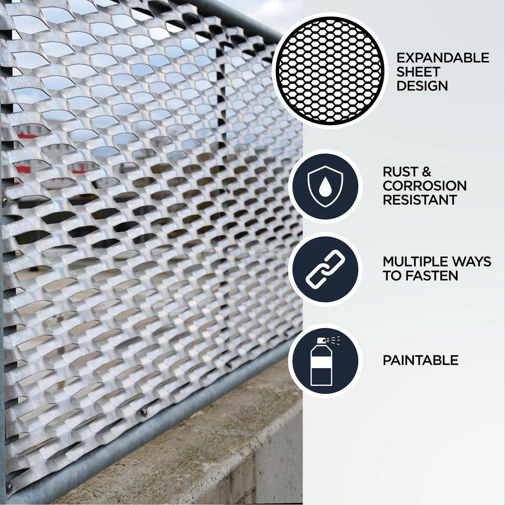 36 in. x 48 in. Black Expandable Aluminum Sheet - Hercitys