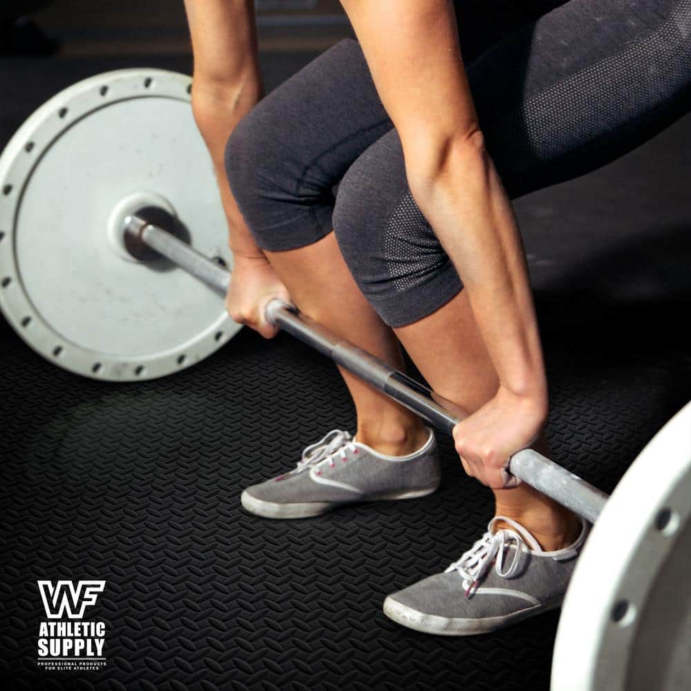 24 in. x 24 in. x 3/4 in. Extra Thick Interlocking Puzzle Exercise Mat for Home and Gym Equipment (24 sq. ft.) - Hercitys