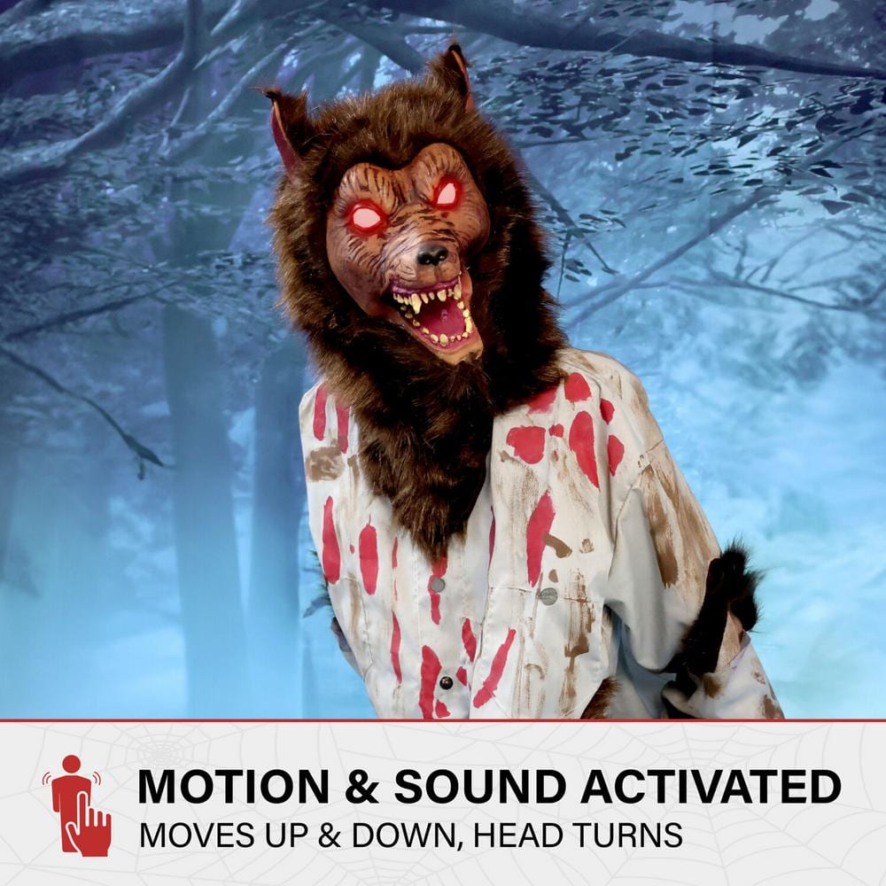 31 in. Howler by Tekky, Premium Halloween Animatronic - Hercitys