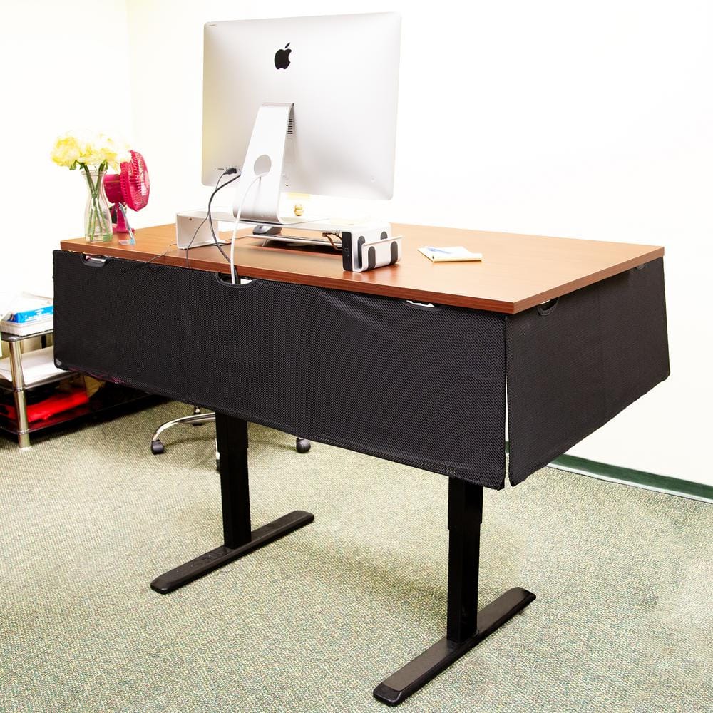 42 in. Black Under Writing Desk Privacy Panel - Hercitys