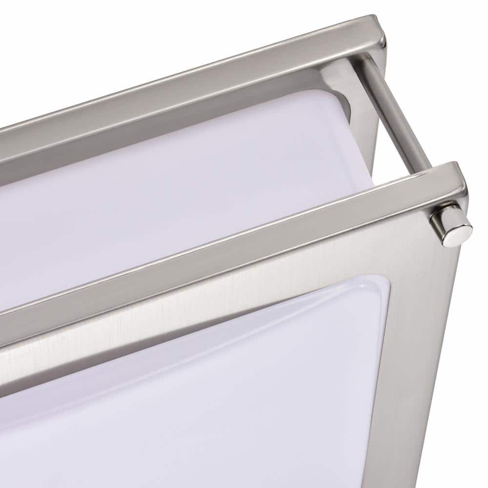 15.75 in. Brushed Nickel Dimmable 23-Watt Selectable LED Flush Mount Ceiling Light 3000K 4000K 5000K - Hercitys