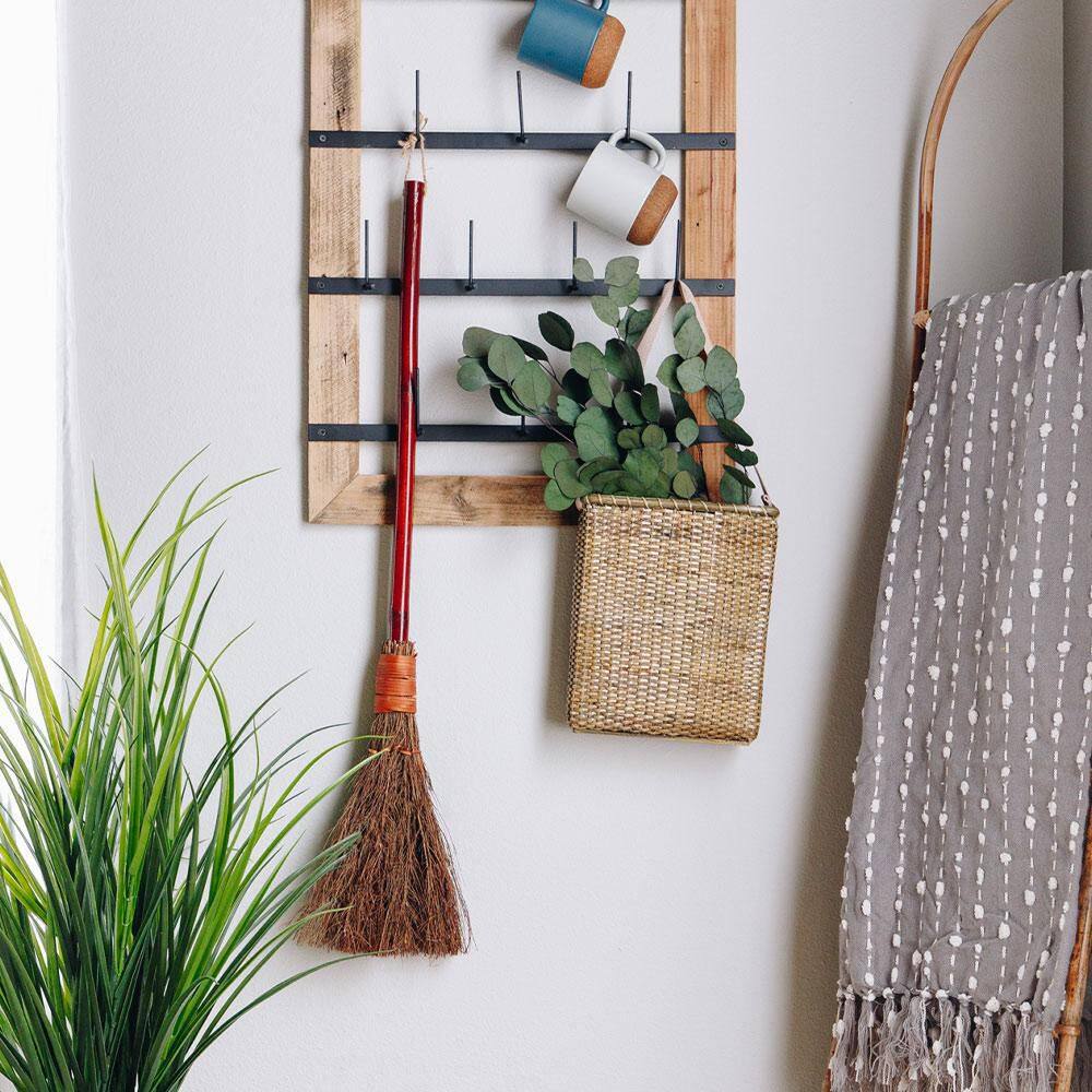 36 in. Classic Cinnamon Bamboo Handle Scented Broom (2-Pack) - Hercitys